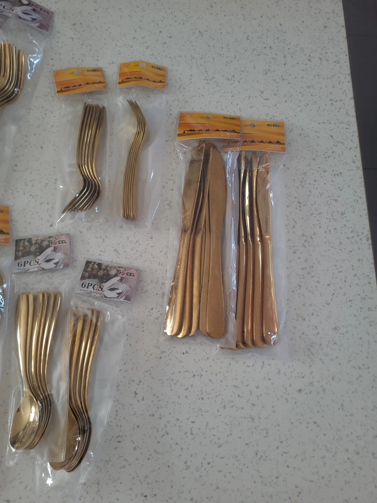 Set of gold cutlery for 12 people – photo 3